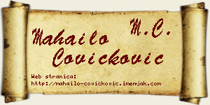 Mahailo Čovičković vizit kartica